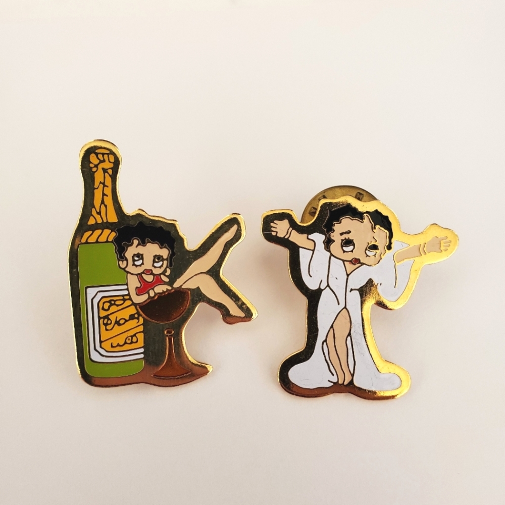 Betty Boop - Pair of enamel pins